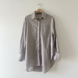 WITHBLACK THE LABEL | Hannah Striped Long Sleeve Shirt | M